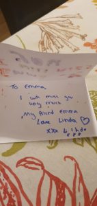 Emma's card to Linda - inside