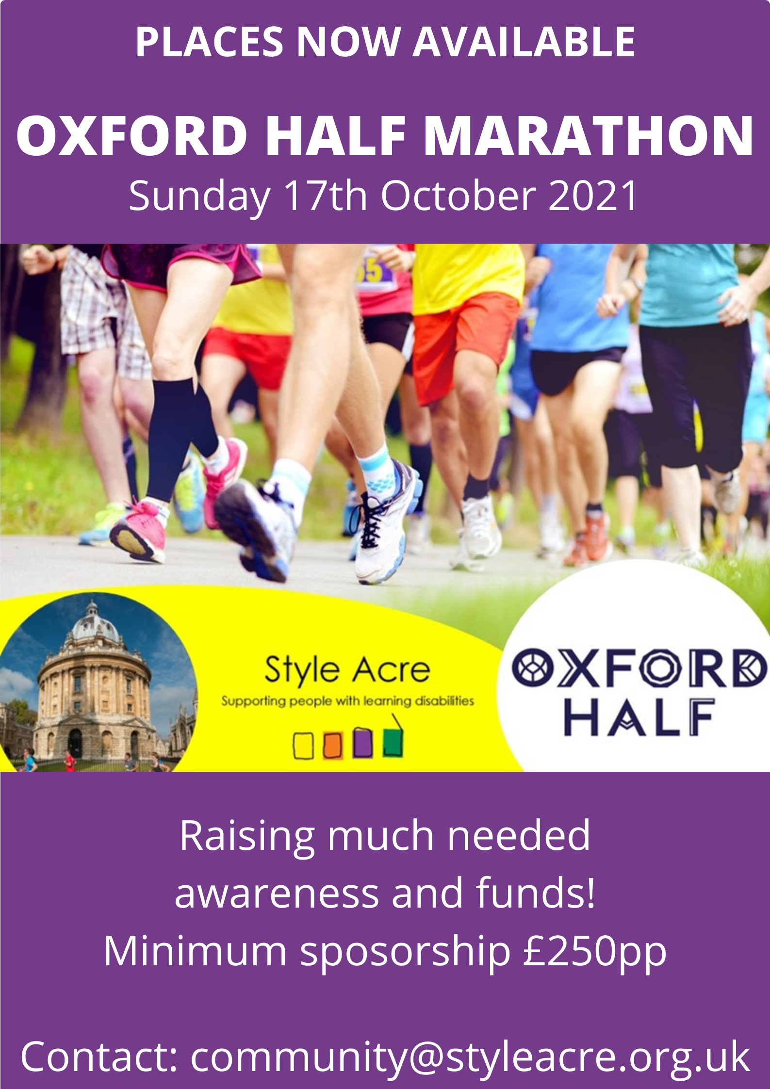 Oxford Half Marathon Poster Style Acre 2021