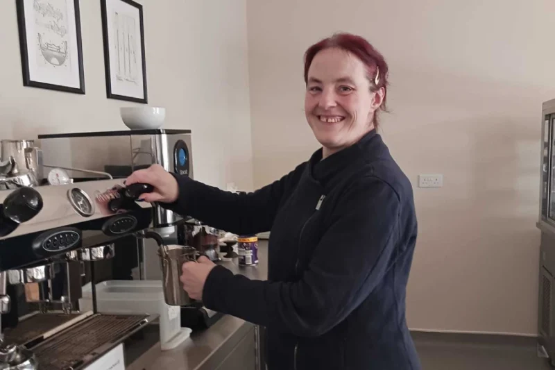 Making coffee - Te Room volunteer opportunities