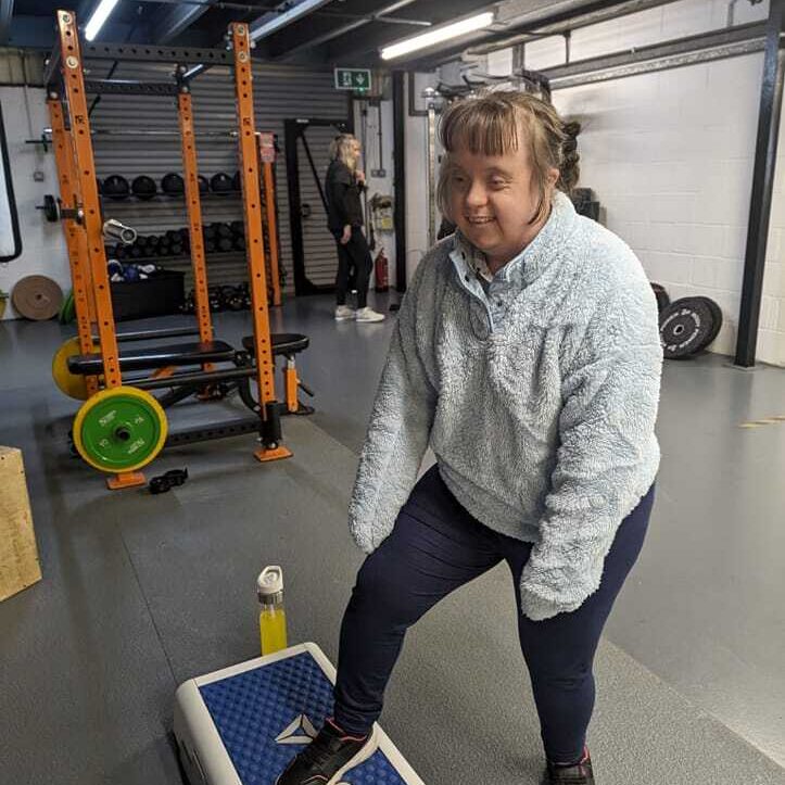 A lady at the gym supported by Style Acre community hubs in Oxfordshire