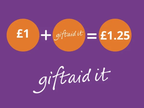 A graphic showing how gift aid can raise 25% more than your donation