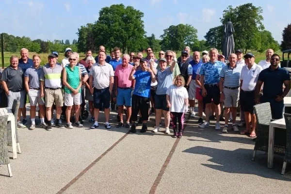 Teams from the Style Acre Golf Day event in a group photo.