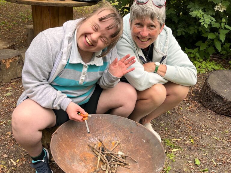 Lighting a fire at Forest School Lighting a fire at Style Acre Forest School