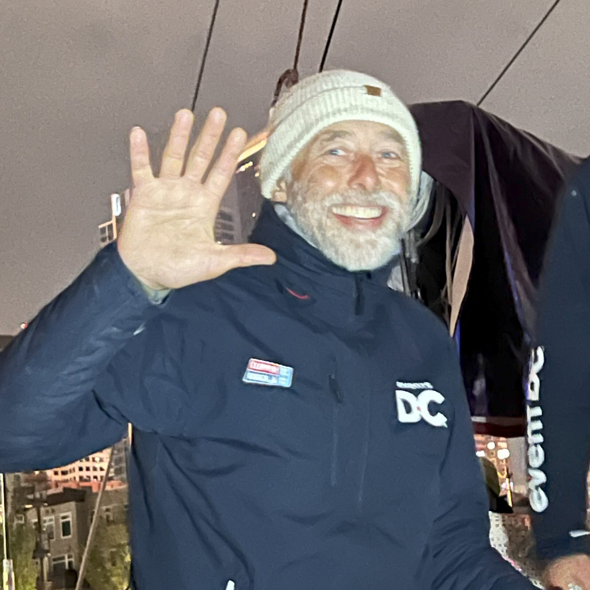 David Waving on the boat