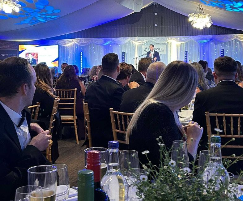 Cherwell Business Awards Guests at the Cherwell Business Awards 2024, watching the presentations