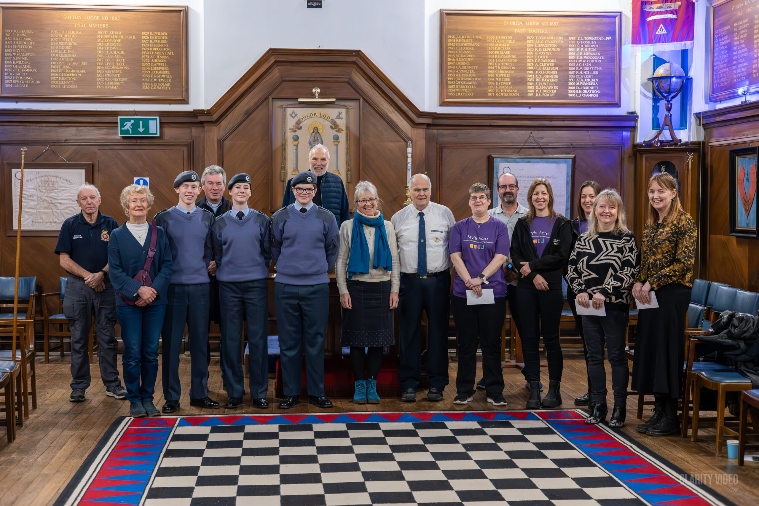 Ingham Clarke Lodge Giving Event-2025-2 (1) Photo of people from all the charities receiving a donation from Ingham Lodge