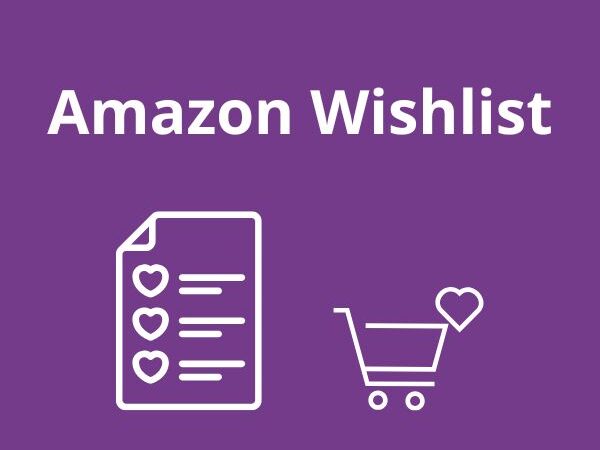 Our Style Acre Amazon Wishlist Amazon Wishlist text with an image of a list and shopping trolley