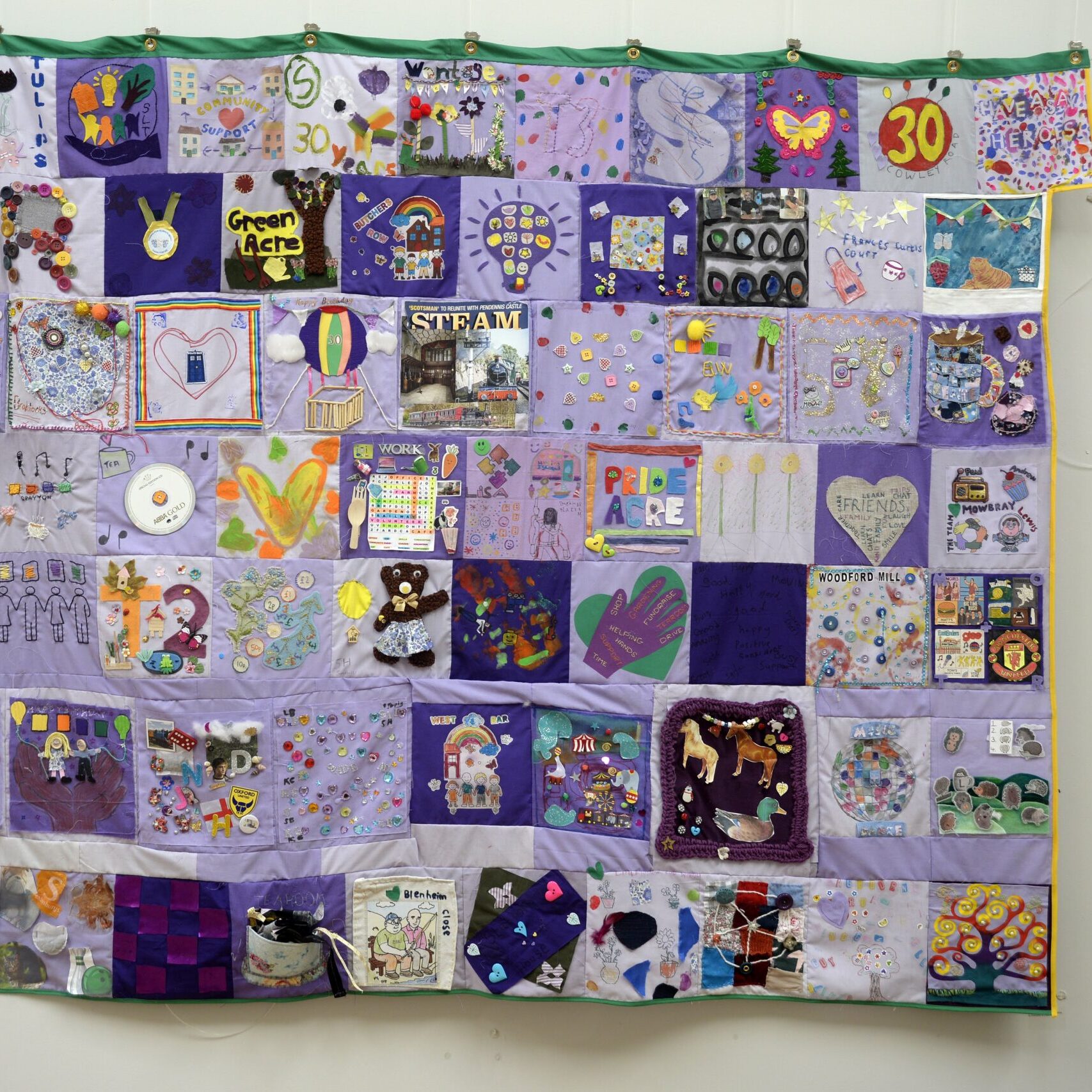 Image of the complete fabric art titled Together ni Textile