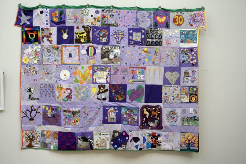 Image of the complete fabric art titled Together ni Textile