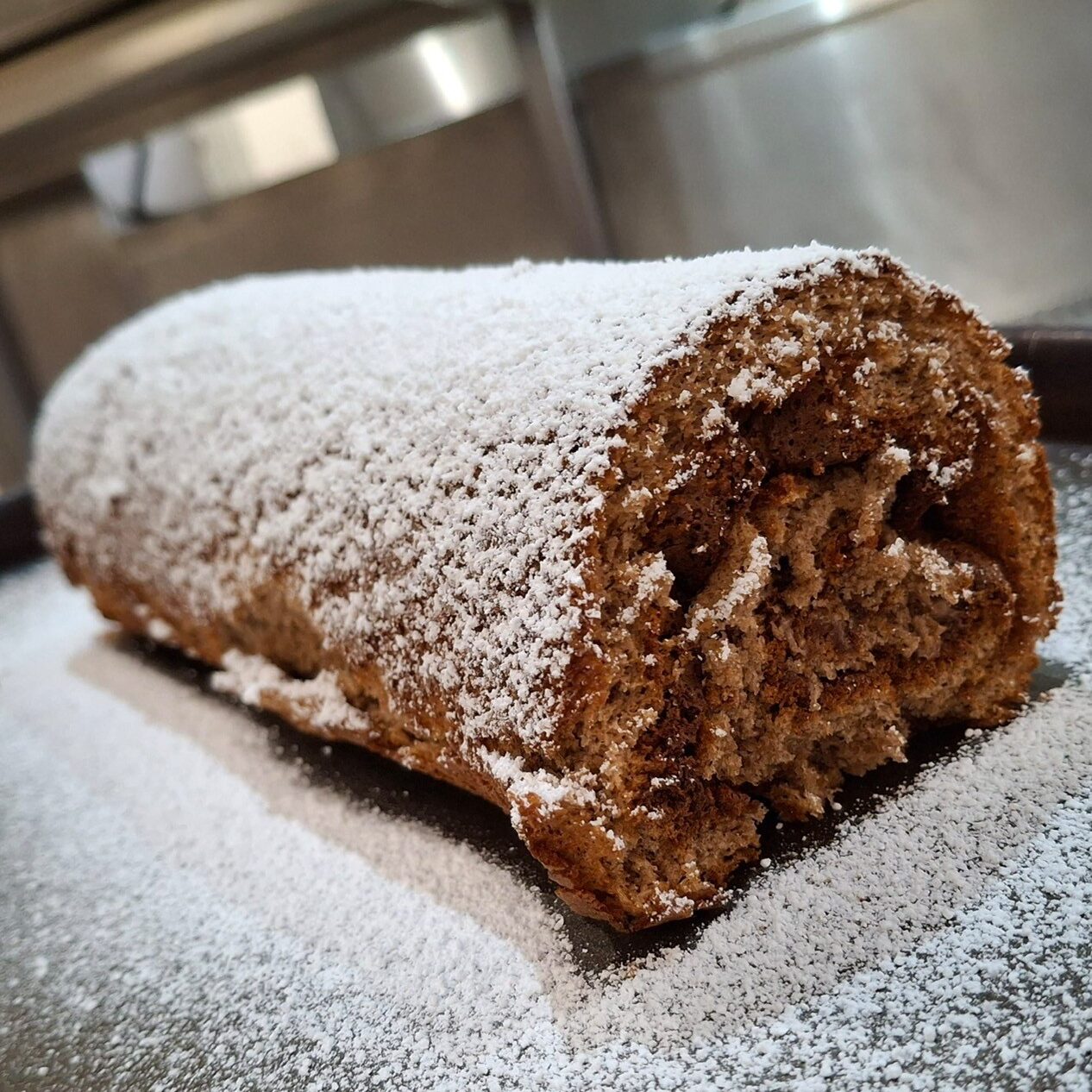 Picture of a Swiss roll baked at Frances Curtis Court